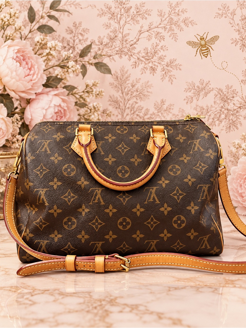 Louis Vuitton Monogram Speedy 30 Bandoulier
